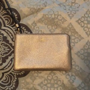 New without tags Coach Gold Wristlet (Wallet)